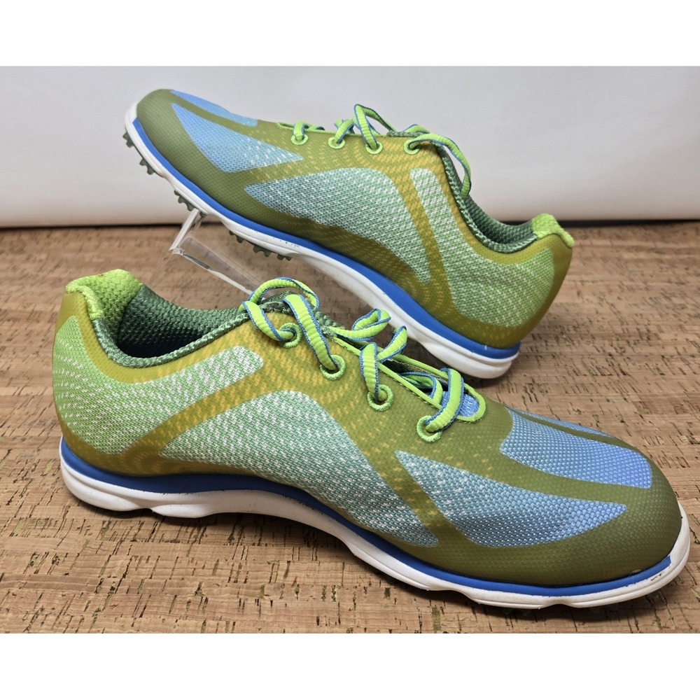 Footjoy Golf Shoes FJ EmPower Womens 8.5W Spikeless Lightweight Green Blue 98001 - Picture 4 of 10